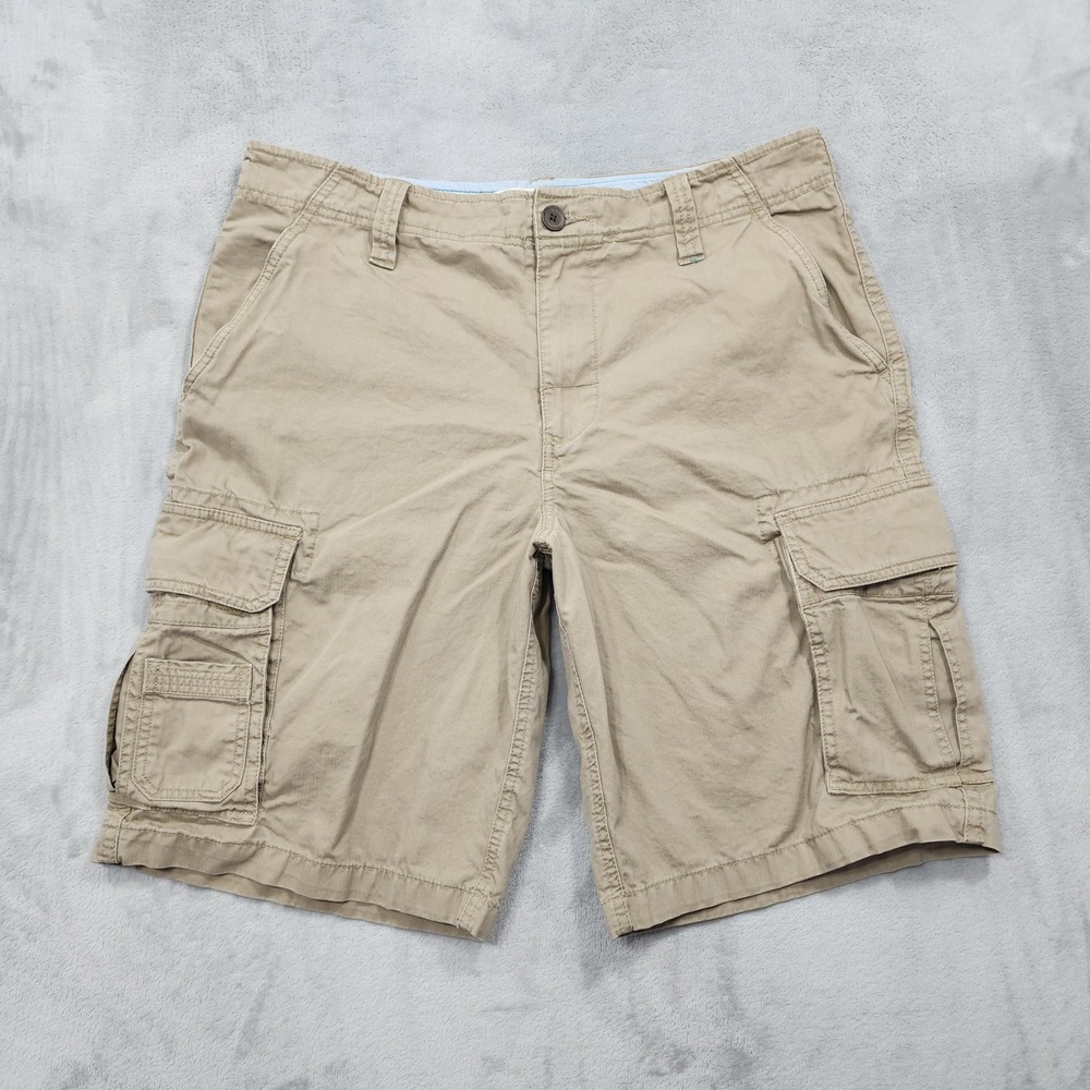 Canyon River Blues Shorts Mens 34 Beige Cargo Canvas Relaxed Fit Outdoor Casual